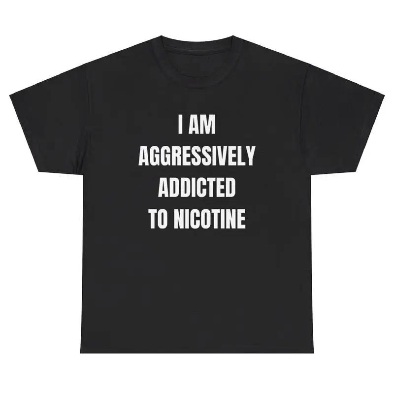 Vaping Addict - 私はニコチンに積極的に依存しています Tシャツ 面白いベイプグッズギフトTシャツ