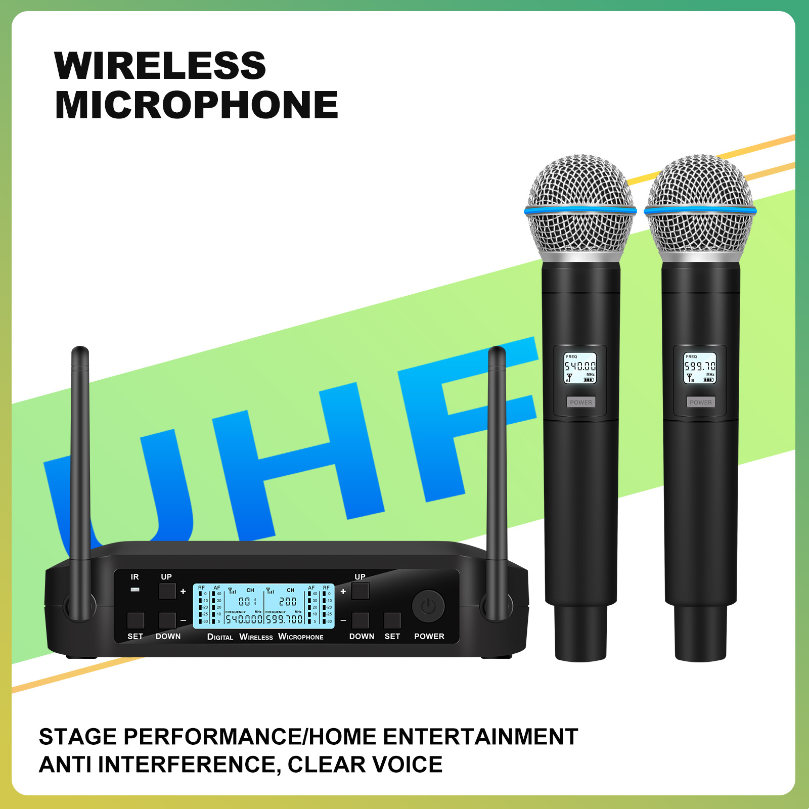 Shure Mic Sm7B - Shu、Glxd4 Beta 58a用のプロ仕様ワイヤレスマイク、ワイヤレス距離通信システム、高周波歌唱、ダイナミックボイス